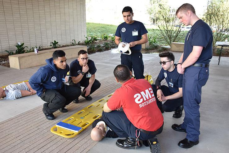 Paramedic students receiving instruction